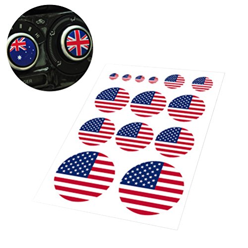 BESTOYARD Amerikanische Flagge Aufkleber patriotischen Aufkleber USA Aufkleber für Vinyl Auto Aufkleber Aufkleber (runde Form) von BESTOYARD