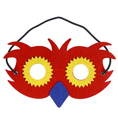 BESTOYARD Eule Maske Kinder Tiermasken Augen Masken Cosplay für Kinder (rot) von BESTOYARD