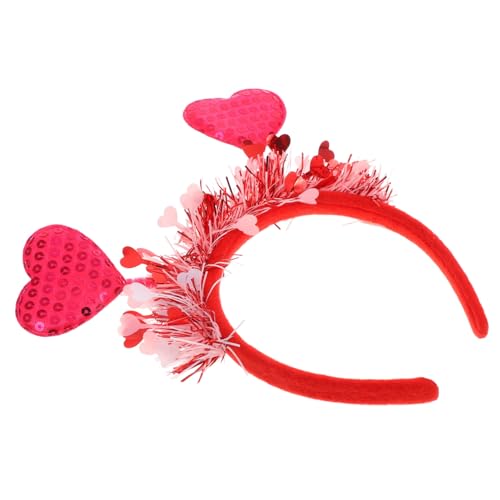 BESTOYARD Herz-stirnband Mit Pailletten Glitzernd Amor Kostüm-accessoire Für Die Feier Zum Valentinstag von BESTOYARD