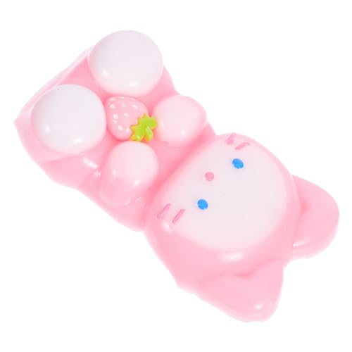 BESTOYARD Kawaii Katzenquetschspielzeug Weiches Lebensechtes Kätzchen Erdbeerfarbe für Stressabbauende für Erwachsene Partygeschenk von BESTOYARD
