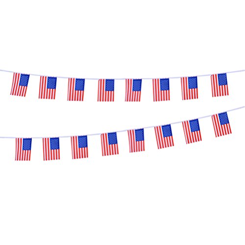 Usa-flaggenbanner Banner Zum 4. Juli Patriotisches Wimpelbanner Amerikanische Flaggen Wimpelbanner Mit Us-flagge Banner Zum Gedenktag Dekorationen Für Den 4. Juli Kranz Dreieck von BESTOYARD
