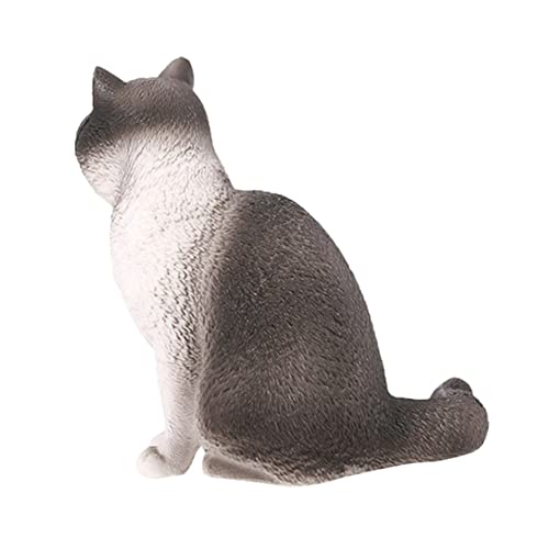 BESTOYARD Simulationskatzenmodell für kinderspielzeug wohnraumdeko mockin Kinderzimmer Dekoration Simulationskatzenfigur kreative Handwerksstatue Katzenschmuck Plastik Weiß von BESTOYARD