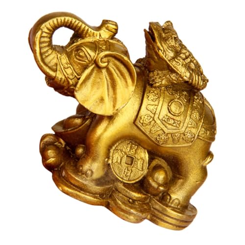BESTOYARD Messing Elefanten Statue Mini Schreibtisch Elefanten Wohnzimmer Figur Dekoration Handwerk von BESTOYARD