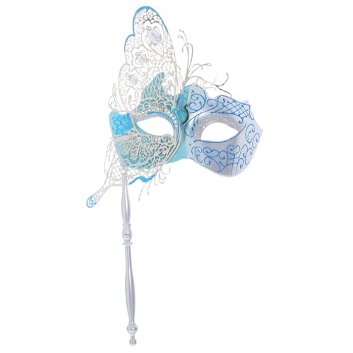 BESTOYARD Venezianische Schmetterlings-maskenballmaske: Metall-maskenballmaske mit Stab für Frauen, Halloween-party, Abschlussball, Karneval, Mardi Gras, Abendparty-accessoire von BESTOYARD