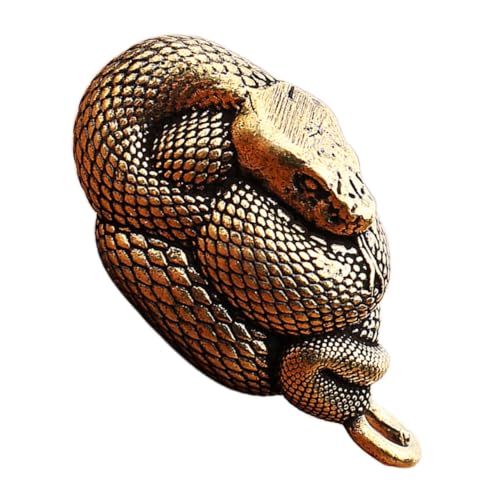 BESTOYARD Vintage Messing Schlangen Schlüsselanhänger Schlangenfigur Für Schreibtisch Dekoration Glücksbringer Und Schlüsselbund von BESTOYARD