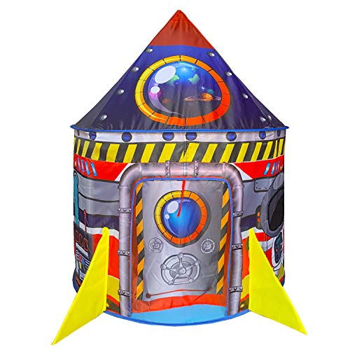 BESTPARTY Rocket Ship Kinderzelt für drinnen und draußen, Spielhaus für Jungen und Mädchen von BESTPARTY