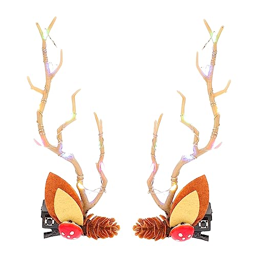 BESTYASH 1 Paar Rentierhorn Haarclip mit Leuchtenden Antlern Teiliges für Weihnachten Cosplay und Kindergeburtstagsfeiern Süßes Zubehör für Festliche Outfits BESTYASH 1 Paar Rentierhorn Haarclip mit Leuchtenden Antlern Teiliges für Weihnachten Cosplay und Kindergeburtstagsfeiern Süßes Zubehör für Festliche Outfits von BESTYASH