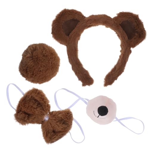 BESTYASH Realistische Bärenohren Stirnband Tierkostüm Zubehör Fliege Für Cosplay BESTYASH Realistische Bärenohren Stirnband Tierkostüm Zubehör Fliege Für Cosplay von BESTYASH
