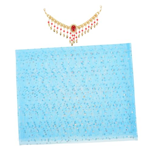 BESTYASH 1 Satz Bauchtanzkopfschmuckanzug Bauchtanzzubehör Bauchtanz-schleier Festival-accessoires Bauchtänzerin-outfit Karneval Kopfschmuck Bauchtanz-outfit Gittergewebe Himmelblau BESTYASH 1 Satz Bauchtanzkopfschmuckanzug Bauchtanzzubehör Bauchtanz-schleier Festival-accessoires Bauchtänzerin-outfit Karneval Kopfschmuck Bauchtanz-outfit Gittergewebe Himmelblau von BESTYASH