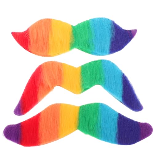 BESTYASH Realistisches Selbstklebendes Regenbogen-bart-Set Für Herrenkostüme Weiß Fake-Accessoires Für Halloween Party Karneval BESTYASH Realistisches Selbstklebendes Regenbogen-bart-Set Für Herrenkostüme Weiß Fake-Accessoires Für Halloween Party Karneval von BESTYASH
