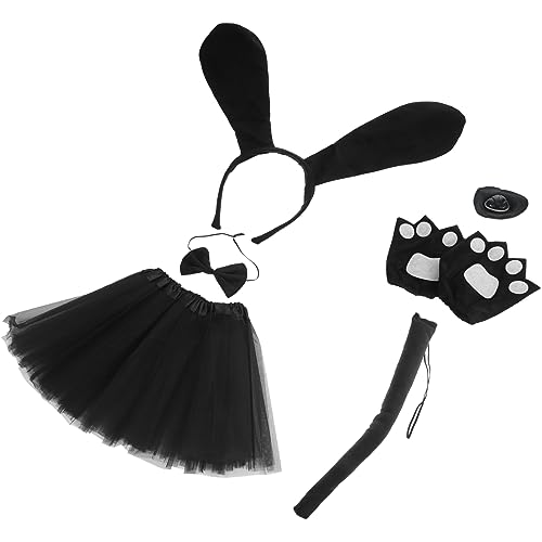 BESTYASH 1 Satz Cosplay Hundekopfband Set mit Ohren Fliege Nase Handschuhen und Tüllrock für Halloween und Partys für Tierkostüme und Fotoshootings BESTYASH 1 Satz Cosplay Hundekopfband Set mit Ohren Fliege Nase Handschuhen und Tüllrock für Halloween und Partys für Tierkostüme und Fotoshootings von BESTYASH