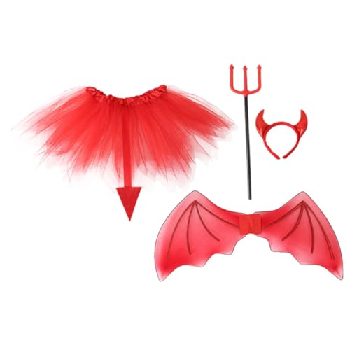 BESTYASH 1 Satz Dämonen Flügel Set Kostüm Netz Dinosaurier Eincremehilfe Schminksets Tragegurt Stirnband Röcke Baustützen Zubehör Dekoration Kinderschminkset Halloween Deko Plastik Rot BESTYASH 1 Satz Dämonen Flügel Set Kostüm Netz Dinosaurier Eincremehilfe Schminksets Tragegurt Stirnband Röcke Baustützen Zubehör Dekoration Kinderschminkset Halloween Deko Plastik Rot von BESTYASH