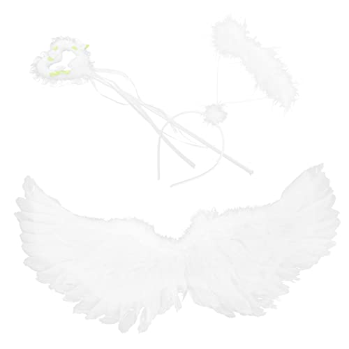 BESTYASH 1 Satz Engelsfederflügel Zauberstäbe Für Feenflügel Für Mädchen Feen-partyzubehör Engelsflügel Für Mädchen Cosplay-kostüm Für Mädchen Feenpartyzubehör Weiß Stoff BESTYASH 1 Satz Engelsfederflügel Zauberstäbe Für Feenflügel Für Mädchen Feen-partyzubehör Engelsflügel Für Mädchen Cosplay-kostüm Für Mädchen Feenpartyzubehör Weiß Stoff von BESTYASH