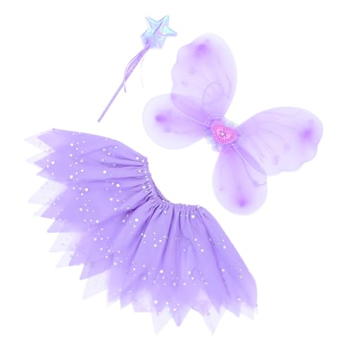 BESTYASH 1 Satz Feenkleid Für Flügel Tüllkleid Performance-anzug Für Dekorationen Für Tanzpartys Cosplay -kostüm Zauberstäbe Anzug Aus Tutu-rock Stahldraht Violett BESTYASH 1 Satz Feenkleid Für Flügel Tüllkleid Performance-anzug Für Dekorationen Für Tanzpartys Cosplay -kostüm Zauberstäbe Anzug Aus Tutu-rock Stahldraht Violett von BESTYASH