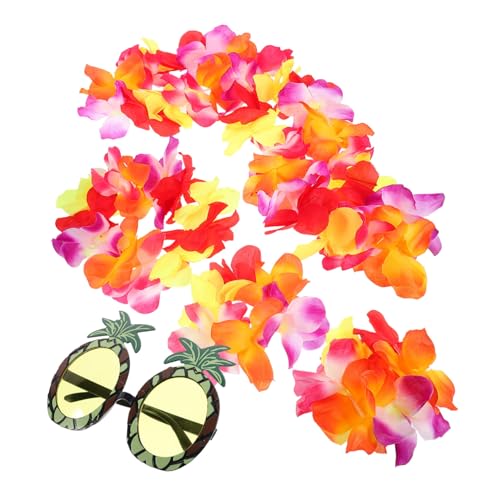 BESTYASH 1satz Hawaii Party Großer Blumenkranz Armbänder Stirnband Halskette Und Einzigartige Ananas-sonnenbrille Für Unvergessliche Luau-feiern Und Sommerfestlichkeiten BESTYASH 1satz Hawaii Party Großer Blumenkranz Armbänder Stirnband Halskette Und Einzigartige Ananas-sonnenbrille Für Unvergessliche Luau-feiern Und Sommerfestlichkeiten von BESTYASH