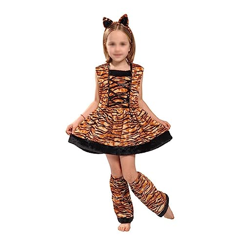 BESTYASH 1 Satz Kostüm Für Rollenspiele Tiger-cosplay-kostüm Mädchenkostüm Performance-kleidung Kinderkostüm Cosplay-zubehör Brown BESTYASH 1 Satz Kostüm Für Rollenspiele Tiger-cosplay-kostüm Mädchenkostüm Performance-kleidung Kinderkostüm Cosplay-zubehör Brown von BESTYASH