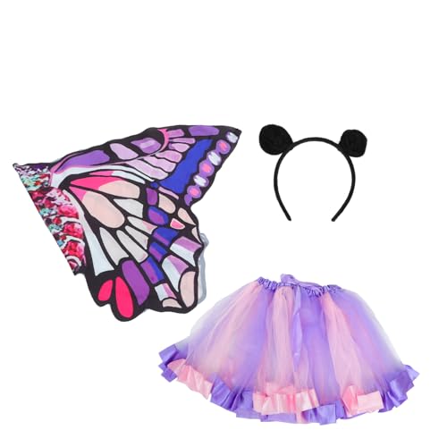 BESTYASH Modisches Tutu-kleid Für Jungen Und Mädchen Schmetterlingsflügel-maske Wiederverwendbar Bühnen-performance-rock von BESTYASH