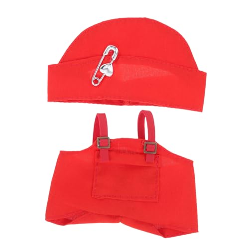 BESTYASH 1 Satz Outfit für Plüschspielzeug Enthält Hosenträgerhosen Hut Kreatives Rollenspiel für Weiches und Bequemes Material von BESTYASH