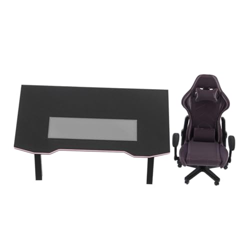BESTYASH 1 Satz Schreibtisch und Stuhl Modell für Puppenhaus Realistische Möbelzubehör mit Computerstuhl für Kreative DIY Projekte Schwarz BESTYASH 1 Satz Schreibtisch und Stuhl Modell für Puppenhaus Realistische Möbelzubehör mit Computerstuhl für Kreative DIY Projekte Schwarz von BESTYASH
