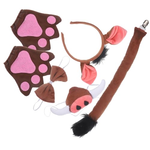BESTYASH 1 Satz Schweinchen-Partykostüm für Meeräsche Kuh Plüsch Masken Hund halloween costume halloween kleidung halloweenkostüme Kostümrequisiten Partygeschenke Stoff Coffee von BESTYASH