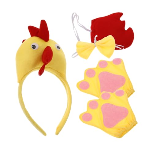 BESTYASH 1 Satz Tierische Kopfbedeckung Huhn Kostüm Für Erwachsene Hühnerkostüm Tierkostüm Huhn-stirnband Für Erwachsene Hühnerstirnband Hühnerkostüm Für Stoff von BESTYASH
