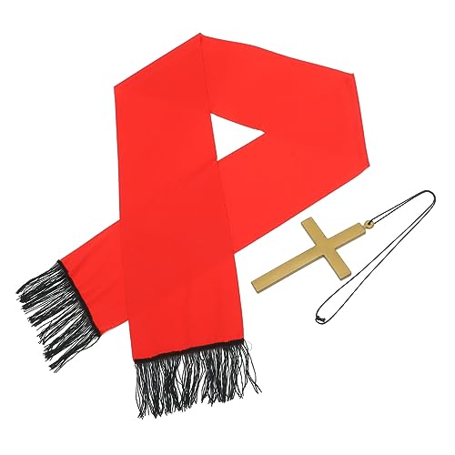 BESTYASH Kostümzubehör Für Halloween Priesterstola Kreuzanhänger Und Nonnenset 1 Set Komplett von BESTYASH