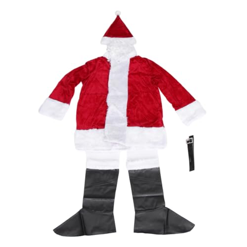 BESTYASH 1 Satz Weihnachtsmann-kleidung Herr Santa Kostüm Cosplay-kleidung Für Erwachsene Weihnachtsmann Kleidung Weihnachtsmann-cosplay-kleidung Weihnachten Polyester Männlich Kleider Rot von BESTYASH