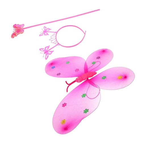 BESTYASH 1 Set Fee Schmetterling Kostüm Schmetterling Flügel Mädchen Schmetterling Stirnband Fee Stirnband Keine Batterie von BESTYASH