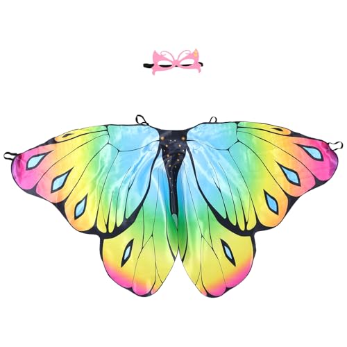 BESTYASH Elegante Schmetterling Flügel Cape Kinder Halloween Kostüm Teenx Party Zubehör Bühne Leistung Requisiten Decor BESTYASH Elegante Schmetterling Flügel Cape Kinder Halloween Kostüm Teenx Party Zubehör Bühne Leistung Requisiten Decor von BESTYASH