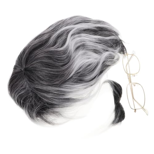 BESTYASH Alter Mann Kostüm Für Jungen Und Mädchen Halloween Cosplay Für Jungen Mit Brille Bart Zubehör-set von BESTYASH