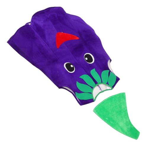 BESTYASH 1 Set Schwamm Auberginen Kostüm Kostüm Pailletten Gemüse Kostüm Auberginen Karotten Erbsen Kostüm Veggie Cosplay Lanyards Rollenspiel Karotten Link Karotten Vinylon von BESTYASH
