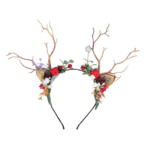 BESTYASH 1 Stück Halloween Haarband mit Niedlichen Reh Hörnern und Künstlichen Beeren Perfektes Party Haaraccessoire für Kostüme und Festliche Anlässe BESTYASH 1 Stück Halloween Haarband mit Niedlichen Reh Hörnern und Künstlichen Beeren Perfektes Party Haaraccessoire für Kostüme und Festliche Anlässe von BESTYASH