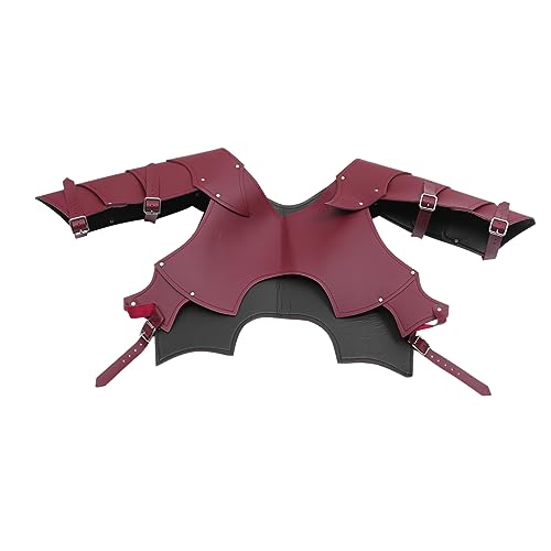 BESTYASH Herrenkostüm Rotes Pu-leder Schulterstück Schulterkostüm Für Cosplay Historisches Reenactment BESTYASH Herrenkostüm Rotes Pu-leder Schulterstück Schulterkostüm Für Cosplay Historisches Reenactment von BESTYASH