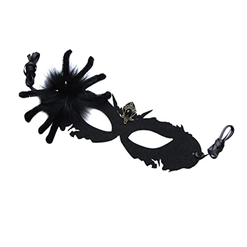 BESTYASH 1 Stück Spinnen-halbgesichtsmaske Halbgesichtskugelmasken Halloween Dekorativ Neuheit Halloween-masken Halloween-spinne Halloween-masken Für Halloween -party Black Schleife BESTYASH 1 Stück Spinnen-halbgesichtsmaske Halbgesichtskugelmasken Halloween Dekorativ Neuheit Halloween-masken Halloween-spinne Halloween-masken Für Halloween -party Black Schleife von BESTYASH