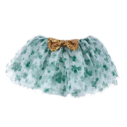 BESTYASH 1 Stück Tutu-rock Mädchen Grünes Tutu Tutu Aus St. Patricks-day-tutu Tag St. Patricks Day Kostüm Tutu-rock Rock Kinderkostüm Kleid Gittergewebe Green von BESTYASH