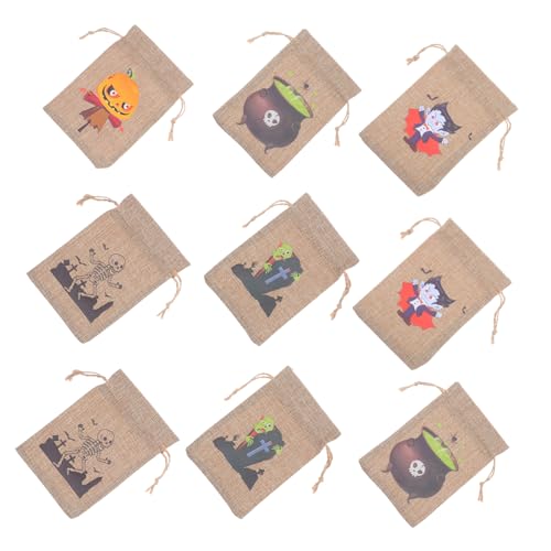 BESTYASH 10 Stück Halloween-Süßigkeitsbeutel Halloween-Leckereitaschen mit Kordelzug Party behandeln Taschen Sackleinen mit Kordelzug Schmuckbeutel Goody Bags Bettwäsche aus Baumwolle BESTYASH 10 Stück Halloween-Süßigkeitsbeutel Halloween-Leckereitaschen mit Kordelzug Party behandeln Taschen Sackleinen mit Kordelzug Schmuckbeutel Goody Bags Bettwäsche aus Baumwolle von BESTYASH