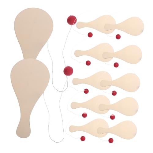 BESTYASH 10 Stück Holzschläger paddeln Kreativ Party für Kunst Paddelball malen Paddelballspielzeug aus Holz Kinderspielzeug Holzpaddel mit Ball Paddelball Gummi BESTYASH 10 Stück Holzschläger paddeln Kreativ Party für Kunst Paddelball malen Paddelballspielzeug aus Holz Kinderspielzeug Holzpaddel mit Ball Paddelball Gummi von BESTYASH