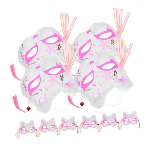 BESTYASH 10 Stück Leuchtende Fuchsmaske Japanischer Stil Halbgesichtsmaske mit Flauschigem Schmuck und Led-licht Für Halloween Karneval Partys Batteriebetrieben BESTYASH 10 Stück Leuchtende Fuchsmaske Japanischer Stil Halbgesichtsmaske mit Flauschigem Schmuck und Led-licht Für Halloween Karneval Partys Batteriebetrieben von BESTYASH