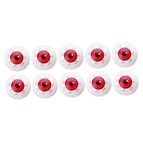 BESTYASH 10 Stück Teiliges Halloween Fake Eyeball Rote Gruselige Augen mit Blutgefäßen Party Deko Horror Requisiten für Schaurige Halloween Feiern und Gruselige Atmosphäre von BESTYASH