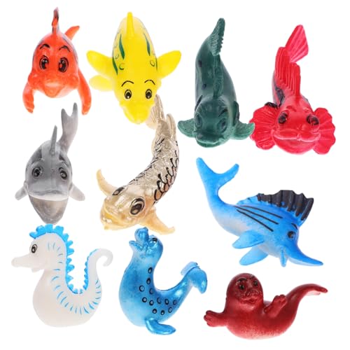 BESTYASH 10 Stück Teiliges Set Realistische Meeres Tierfiguren aus PVC Leichtes und Bruchsicheres Tier Fördert Kreativität und Tiererkennung bei Kindern Vielseitiges Aquarium und von BESTYASH