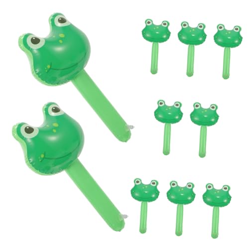 BESTYASH 10Stücke Aufblasbare Cartoon Hämmer Lustige Frosch Form Spielzeughammer für Kindergeburtstage und Partyzubehör für Tropische Themenveranstaltungen BESTYASH 10Stücke Aufblasbare Cartoon Hämmer Lustige Frosch Form Spielzeughammer für Kindergeburtstage und Partyzubehör für Tropische Themenveranstaltungen von BESTYASH