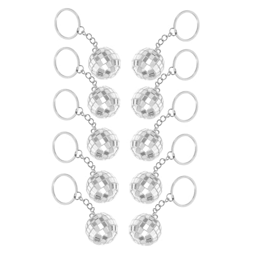 BESTYASH 10Stücke Spiegel Disco Ball Schlüsselanhänger Charm Jahre Party Anhänger für Weihnachtsbaum Taschenzubehör und Hochwertiges Design BESTYASH 10Stücke Spiegel Disco Ball Schlüsselanhänger Charm Jahre Party Anhänger für Weihnachtsbaum Taschenzubehör und Hochwertiges Design von BESTYASH