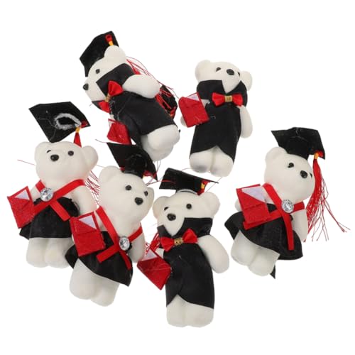 BESTYASH 12 Stück Absolventen Doktorand Graduierung Bärenstrauß Dekoration Abschlussbär Abschluss trägt Masse passende Kuscheltiere tragen Blumenstrauß DIY Ornamente Plüsch von BESTYASH