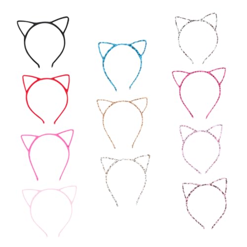 BESTYASH 12 Stück Teiliges Plüsch Katzenohren Haarreif Bunt Gemischt Leichtes Stirnband für Halloween Cosplay Karneval Partys Tierohren Haarschmuck für Mädchen und Damen BESTYASH 12 Stück Teiliges Plüsch Katzenohren Haarreif Bunt Gemischt Leichtes Stirnband für Halloween Cosplay Karneval Partys Tierohren Haarschmuck für Mädchen und Damen von BESTYASH