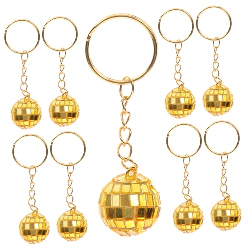 BESTYASH 12Stücke Mini Disco Spiegelkugel Schlüsselanhänger Goldene Jahre Party Einzigartiger Anhänger für Hochzeiten und Feiern Stilvolle für Besondere von BESTYASH