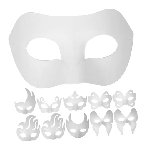 BESTYASH 16 Stück Teiliges Weiße DIY Masken aus Papier Unbemalt und Blanko zum Bemalen und Basteln Vielseitig Einsetzbar für Karneval Halloween Cosplay Party und Kreative Maskenball BESTYASH 16 Stück Teiliges Weiße DIY Masken aus Papier Unbemalt und Blanko zum Bemalen und Basteln Vielseitig Einsetzbar für Karneval Halloween Cosplay Party und Kreative Maskenball von BESTYASH