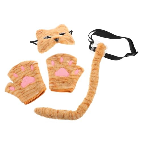 BESTYASH 1Satz Katzenkostüm mit Pfotenhandschuhen Realistischer Katzenmaske Halloween Cosplay Partys für Erwachsene Jugendliche BESTYASH 1Satz Katzenkostüm mit Pfotenhandschuhen Realistischer Katzenmaske Halloween Cosplay Partys für Erwachsene Jugendliche von BESTYASH