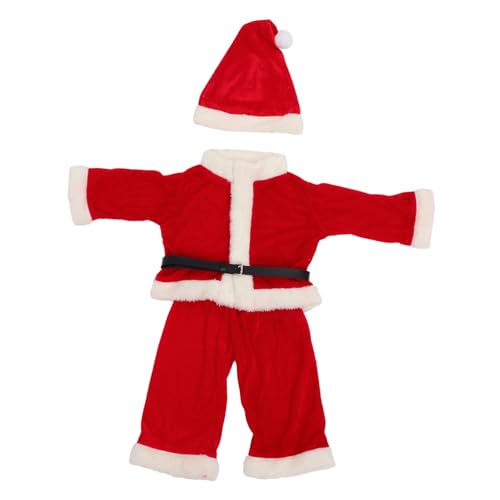BESTYASH 1Satz Weihnachtsmann Kostüm Für Jungen Hut Kleidung Für Weihnachtsfeiern Fotografie Kostümpartys von BESTYASH