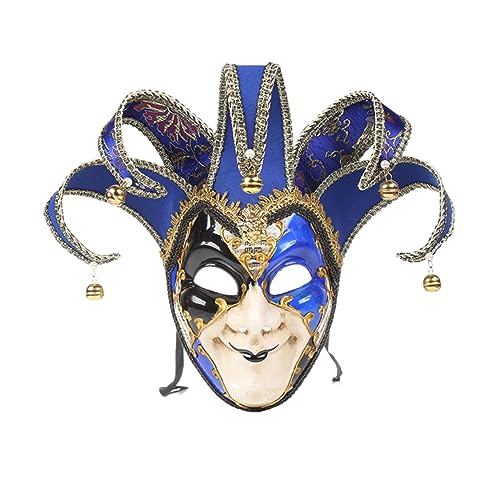 BESTYASH 1Stk Cosplay-Masken Narrenkostüm venezianisch Zirkusclown verkleiden sich lustige Maskerade Halloween-Clown-Maske Retro-Clown-Maske Abschlussball bilden Italien von BESTYASH