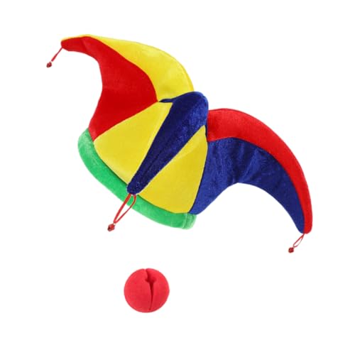 BESTYASH 1satz Clown Kostüm Zubehör Mit Hut Und Glocken Accessoires Für Karneval Fasching Und Maskerade Inklusive Lustiger Clown Nase Für Partys Und Auftritte BESTYASH 1satz Clown Kostüm Zubehör Mit Hut Und Glocken Accessoires Für Karneval Fasching Und Maskerade Inklusive Lustiger Clown Nase Für Partys Und Auftritte von BESTYASH